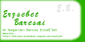 erzsebet barcsai business card